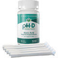 pH-D Feminine Health Support Boric Acid Starter Bundle front packaging showcasing 24 count suppositories and 5 applicators.