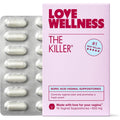 Love Wellness The Killer Boric Acid Vaginal Suppositories front packaging view for feminine health.