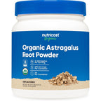 Nutricost Organic Astragalus Root Powder one pound front view showing USDA organic certification label