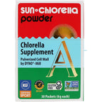 Sun Chlorella Powder Green Algae Superfood 30 Packets front view