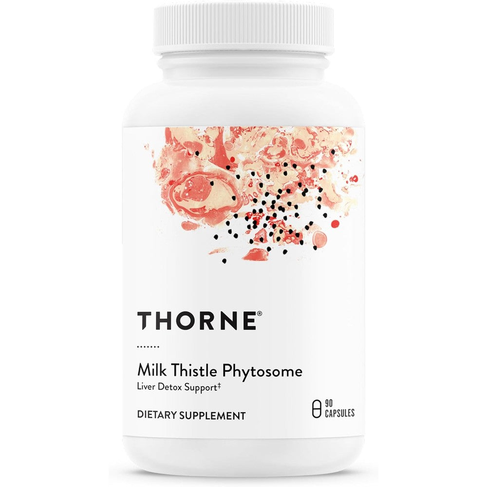 Thorne Milk Thistle Phytosome 90 capsules front view bottle for premium liver support