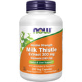 NOW Foods Double Strength Silymarin Milk Thistle Extract 300 mg front view bottle for liver health support