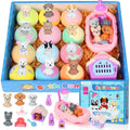 Excalla kids bath bombs front view showing the 12 pack box with colorful fizzies and dog toys.