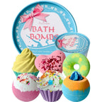 Aofmee Handmade Bubble Bath Bombs Gift Set For Women And Kids Natural Organic Shea Butter Moisturizing Fizzies Spa Kit 6 Count