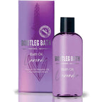 Bootleg Bath Lavender Bath Oil front view bottle for premium aromatherapy soaking