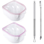Yokilly nail soaking bowl set pink front view