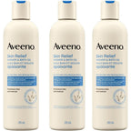 Aveeno Skin Relief Shower and Bath Oil 10 ounce bottles in a three pack value set & best gentle shampoo for color treated hair