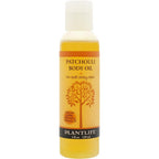 Plantlife Patchouli Body Oil front view bottle of moisturizing natural body oil