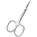 THRAU cuticle scissors front view showing premium stainless steel finish