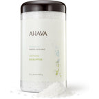 Ahava Dead Sea Mineral Bath Salt Eucalyptus 32 ounce bottle front view
