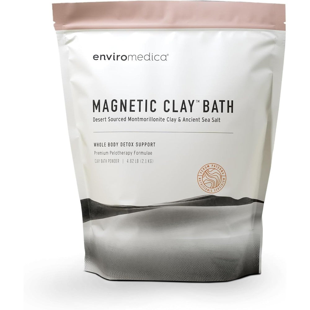 Enviromedica Magnetic Bentonite Clay Bath powder front view for skin detox