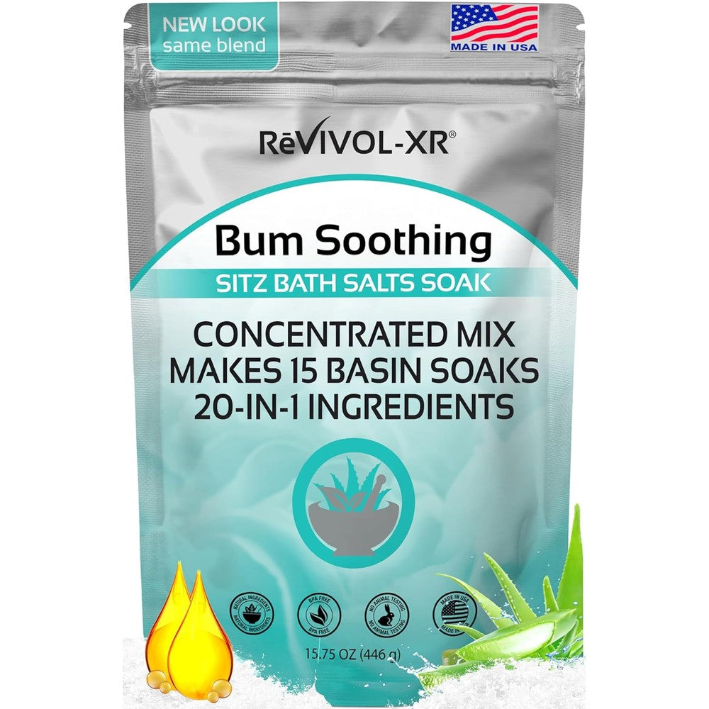 Revivol-Xr Bum Soothing Sitz Bath Salts front view pouch