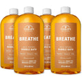Xllent Village Naturals Therapy Breathe Bubble Bath front view of four bottles.