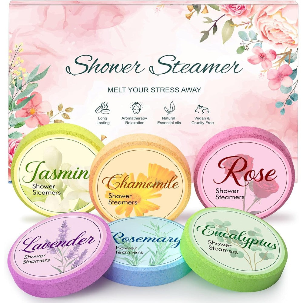Norcalway aromatherapy shower steamers gift set front view showing elegant packaging
