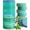 Orca Beauty shower steamers aromatherapy premium green box packaging front view