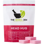 The Herbal Zen Head Hug Shower Steamers front packaging view for aromatherapy relief