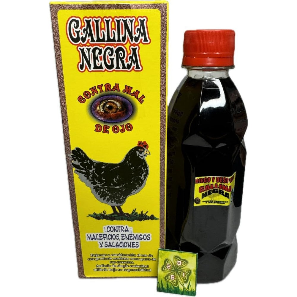 Generic Gallina Negra spiritual anointed bath front view 8 fluid ounces