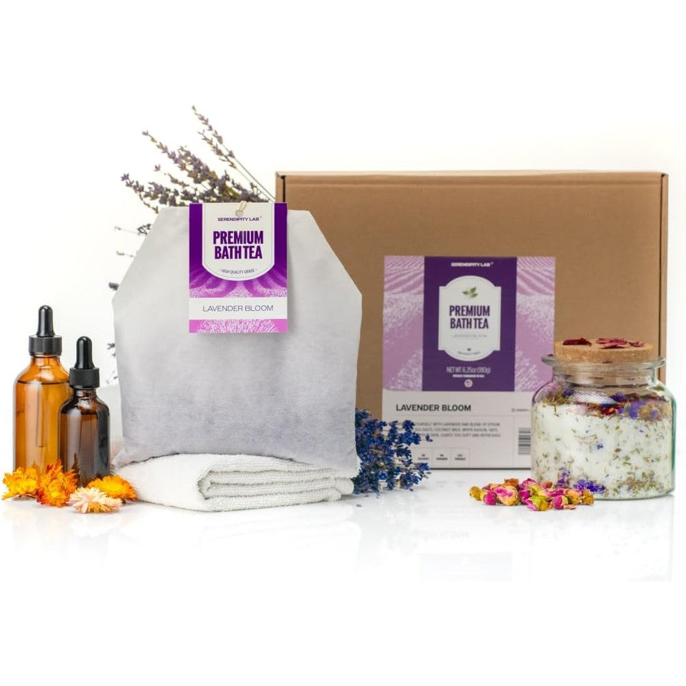 Serendipity Lab Lavender Bath Tea Soak sachet front view