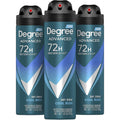 Degree Men Cool Rush Antiperspirant Deodorant Dry Spray 3 Pack front view premium men grooming product