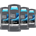 Dove Men Care Stain Defense Clean antiperspirant deodorant stick four pack front view