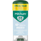 Mitchum Men Triple Odor Protection Antiperspirant Gel Unscented front view twin pack packaging