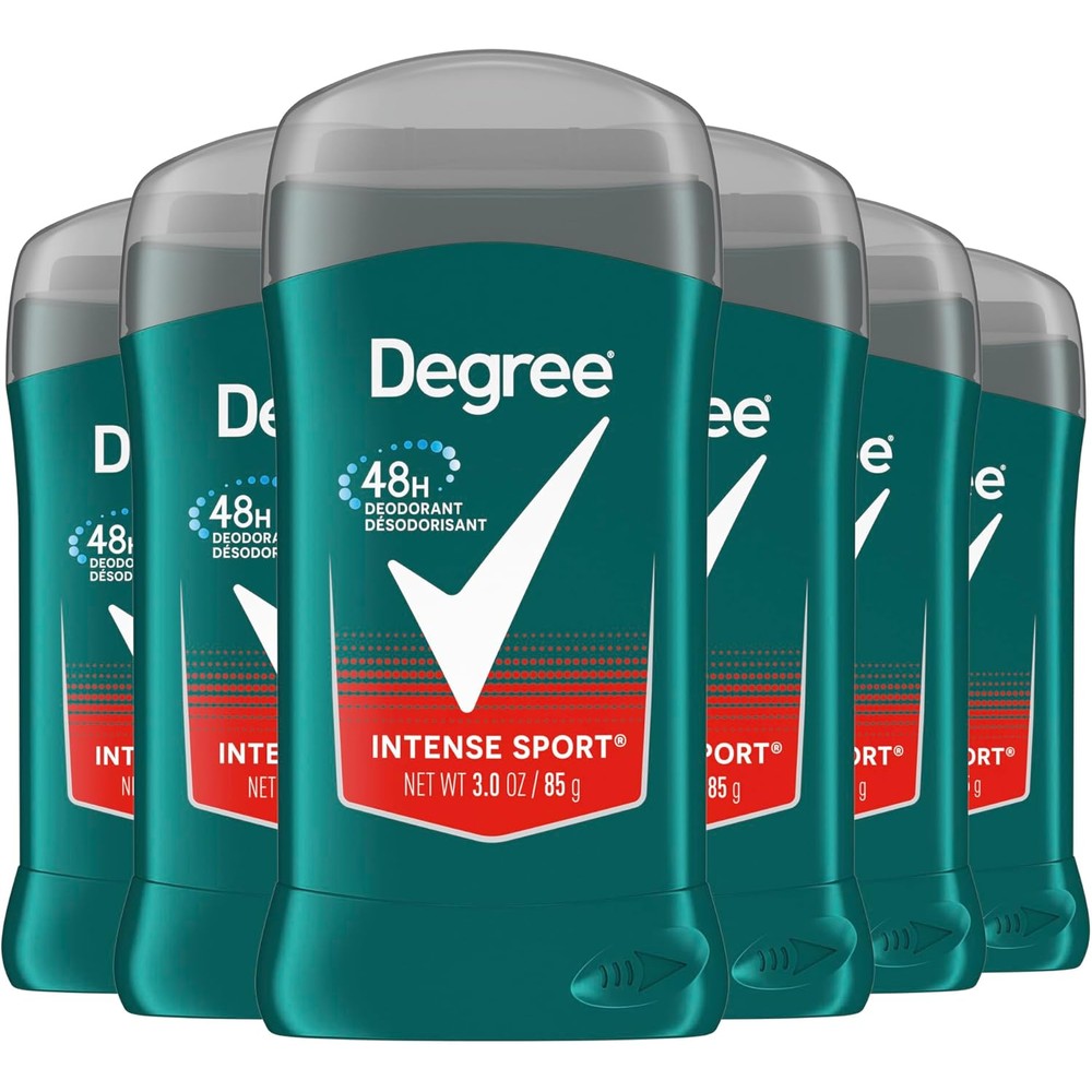 Degree Men Original Aluminum Free Deodorant Intense Sport 6 pack front view