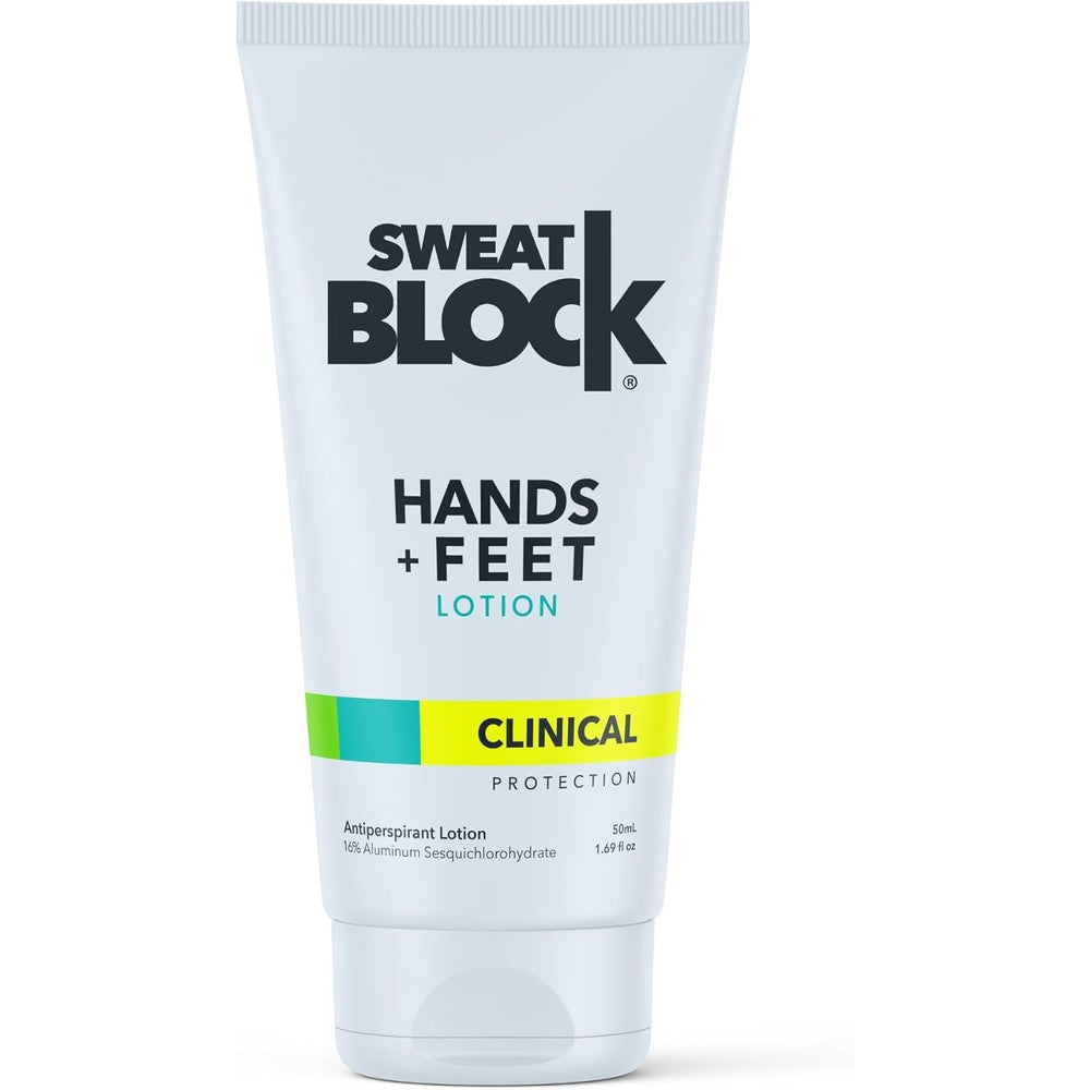 SweatBlock Antiperspirant Lotion for hands and feet front view