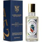 Caswell-Massey Jockey Club Aftershave bottle front view showing the signature gold cap.