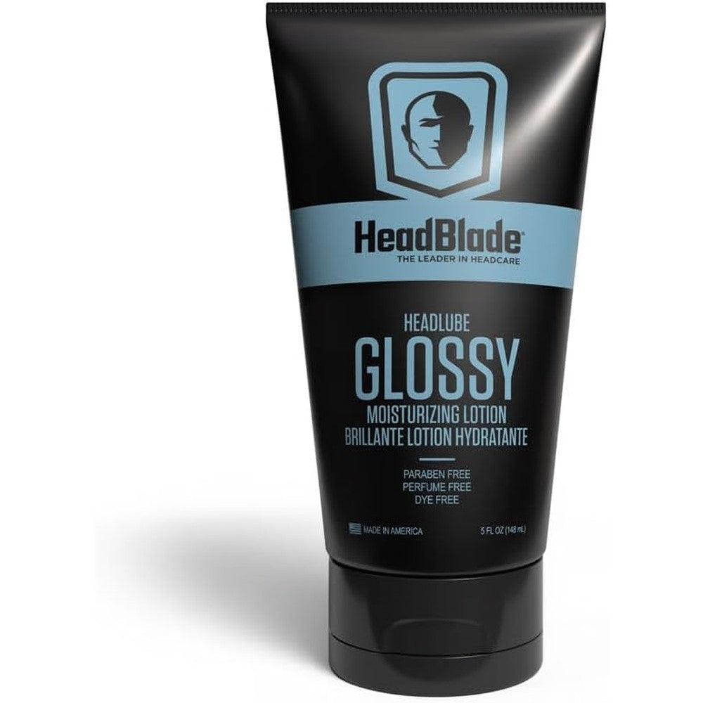 HeadBlade HeadLube Glossy aftershave moisturizer lotion front view for professional men grooming