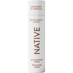Native Deodorant and Body Spray Coconut and Vanilla front view