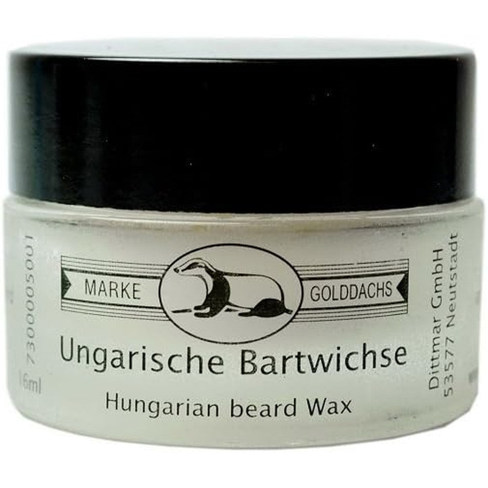 Pfeilring Gold-Dachs Hungarian Beard Wax 16ml glass jar front view