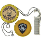 The Vintage Grooming Co. Bare Bones mustache wax tin and necklace comb kit front view