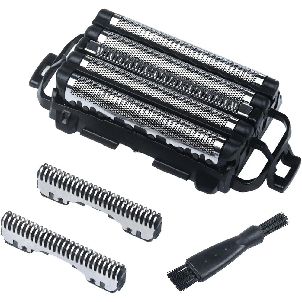 TRAH replacement blades and foil for Panasonic ARC5 front view package showcase