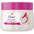Dove Body Scrub Dragon Fruit & Coconut Cream Body Scrub Exfoliates and Deeply Nourishes for Smooth, Radiant Skin 15 oz