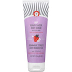 First Aid Beauty KP Bump Eraser Body Scrub With Ten Percent AHA Glycolic And Lactic Acids Fresh Strawberry Scent Eight Ounce