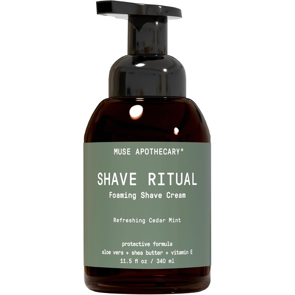 Muse Apothecary Foaming Shave Ritual front view of bottle