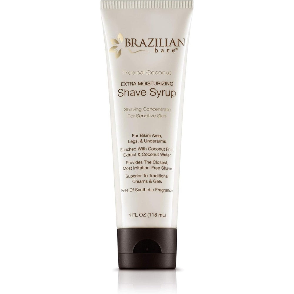 Brazilian Bare Tropical Coconut Extra Moisturizing Shave Syrup front view packaging