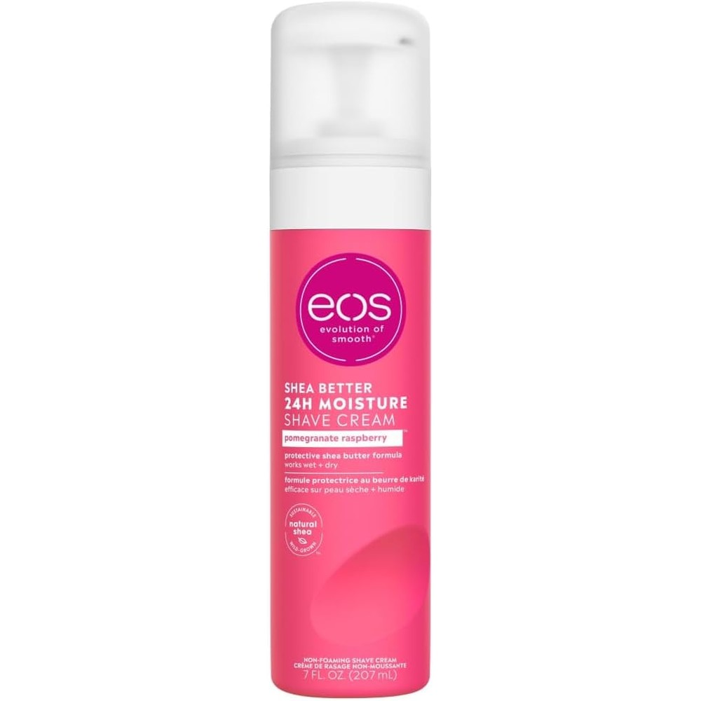Eos Shea Better Pomegranate Raspberry Shaving Cream front view