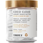 Truly Beauty Coco Cloud Luxury Shave Butter front view jar showing whipped texture