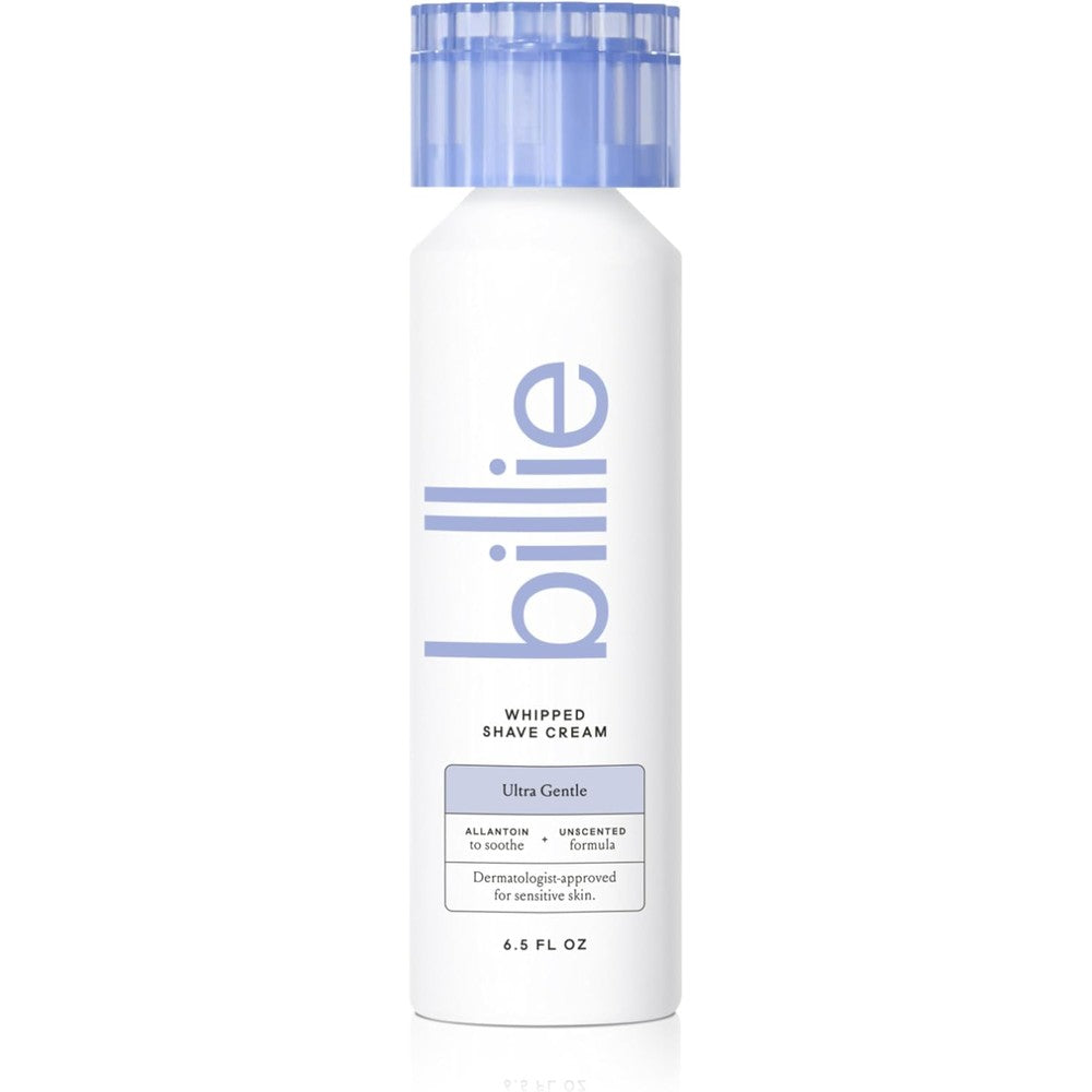 Billie whipped shave cream in bottle for sensitive skin protection and deep hydration