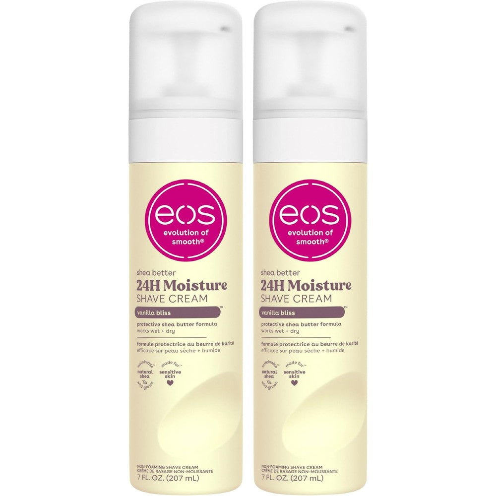 Eos Shea Better Shave Cream Vanilla Bliss front view