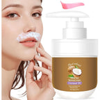 Rozino Coconut Oil Facial Hair Removal Cream front view pump dispenser bottle for sensitive skin