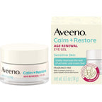 Aveeno Calm and Restore Age Renewal Anti Aging Eye Gel front view bottle