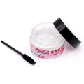 Combat Gel extreme hold brow gel glass jar front view
