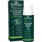 NOVEHA Demodex Extra Strength Eyelid Gel Cleanser 50ml bottle for itchy eyelid relief