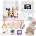 Lokaheadr second trimester pregnancy gift box front view showcasing complete seven piece maternity care package items