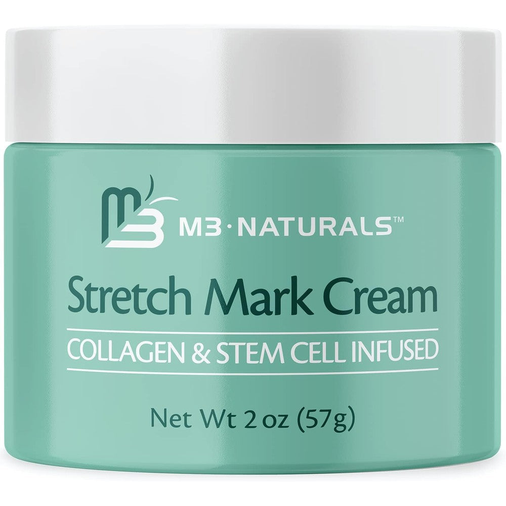 M3 Naturals Stretch Mark Cream front view bottle for maternity skincare