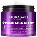 Murasaki Beauty Stretch Mark Prevention Cream front view of the packaging for pregnancy skincare.