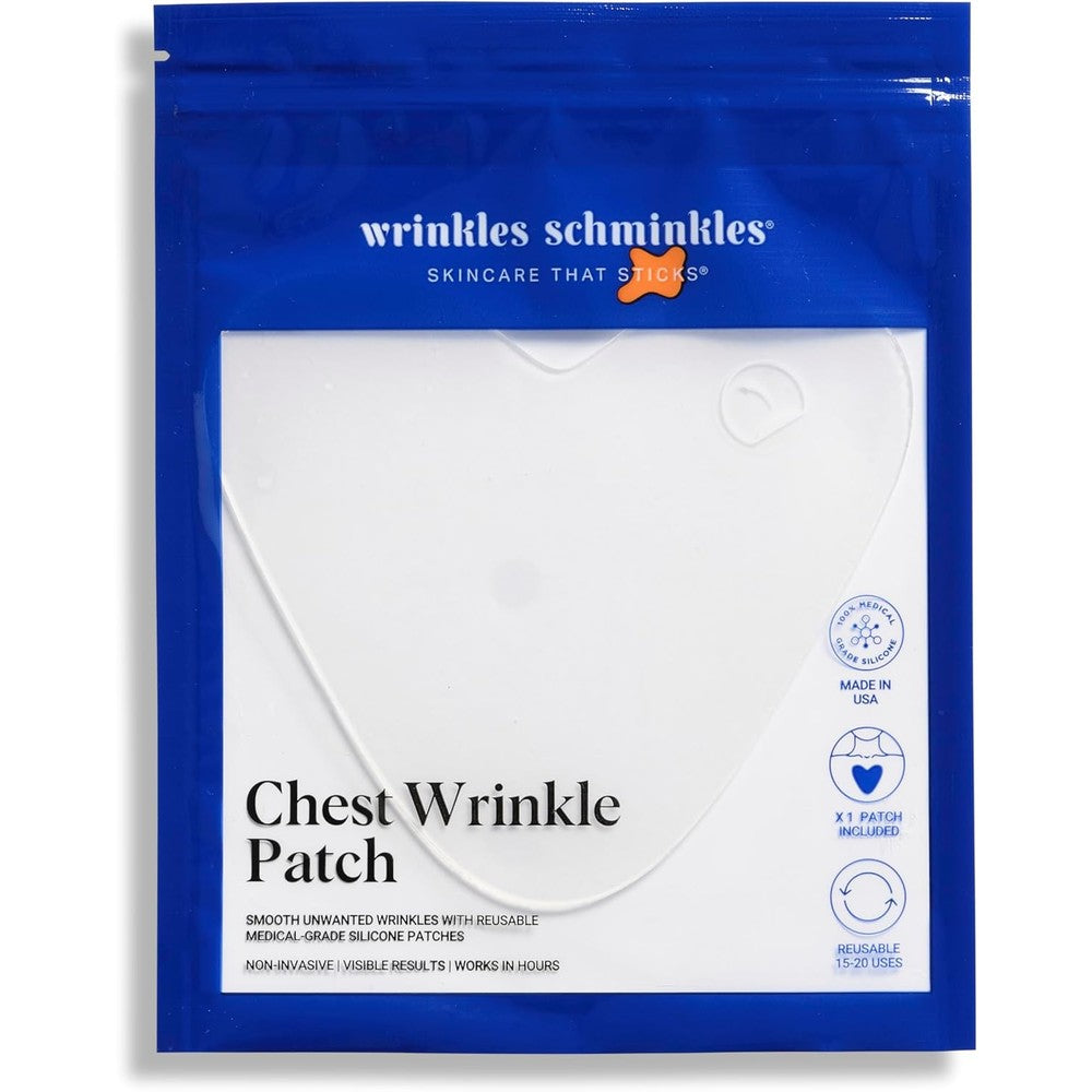 Wrinkles Schminkles Chest Wrinkle Patch front view of premium packaging.