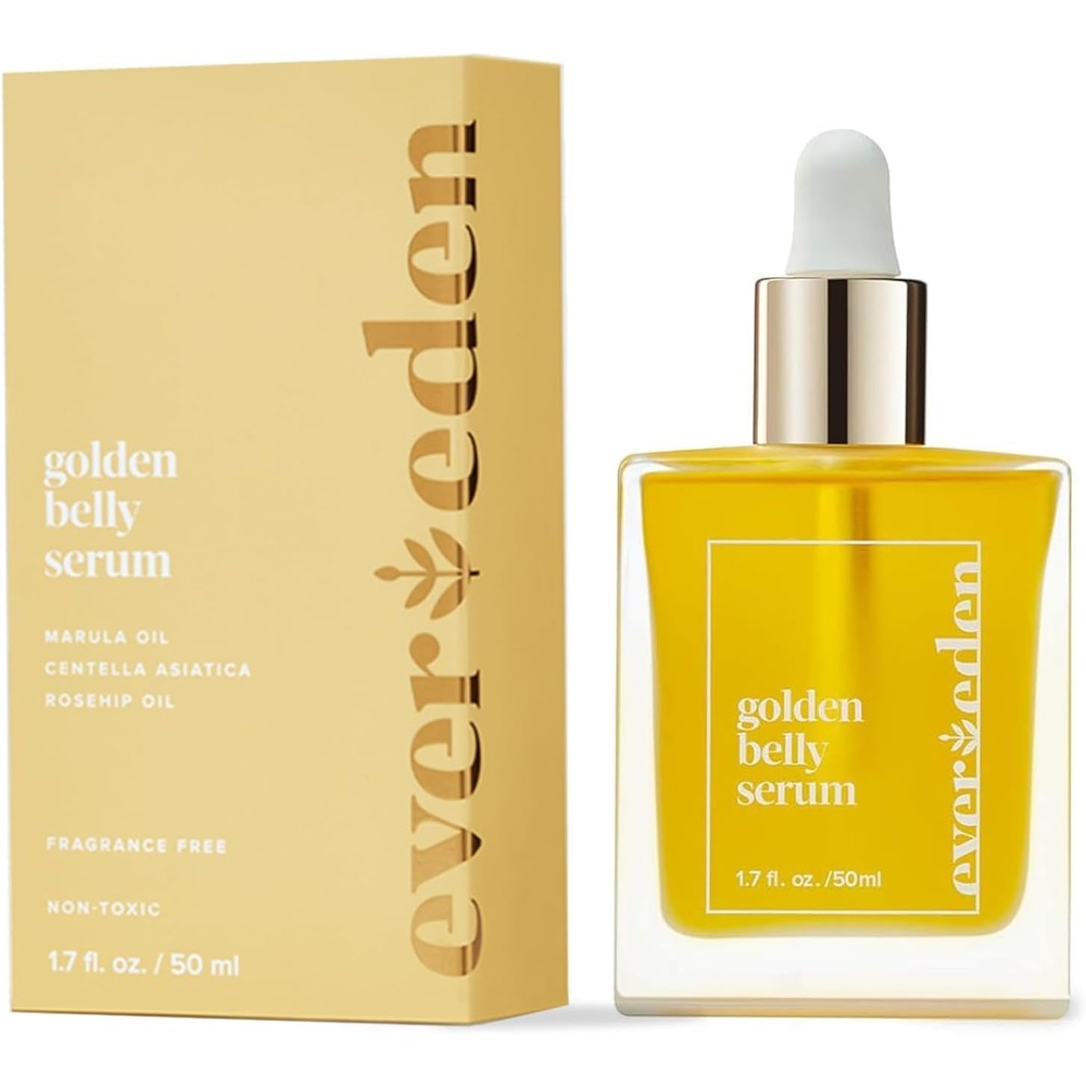Evereden Golden Belly Serum 1.7 Fluid Ounce front view bottle for pregnancy stretch marks